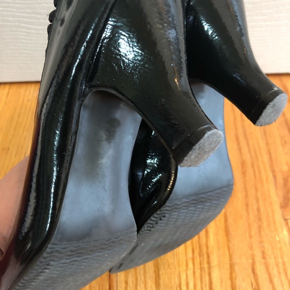 SM New York black patent heels with ruffle, US women’s 9 - Picture 4 of 7